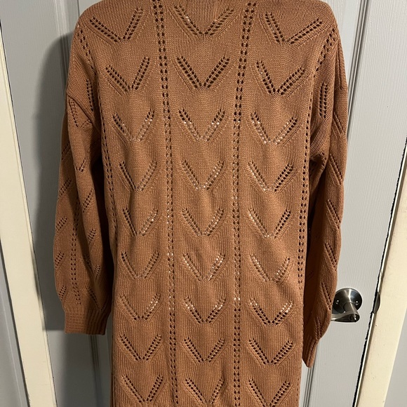 Women’s Cardigan Sweater by Pink Rose, Size Medium Color Orange - Picture 4 of 6